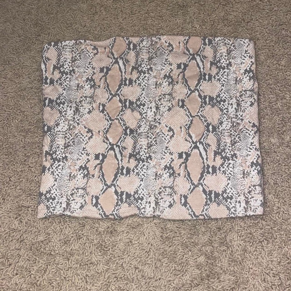 pink snake skin tube top